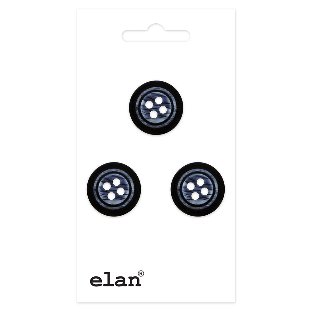 Bouton ELAN à 4 trous - 15 mm (5/8 po) - 3 pièces - 557705C