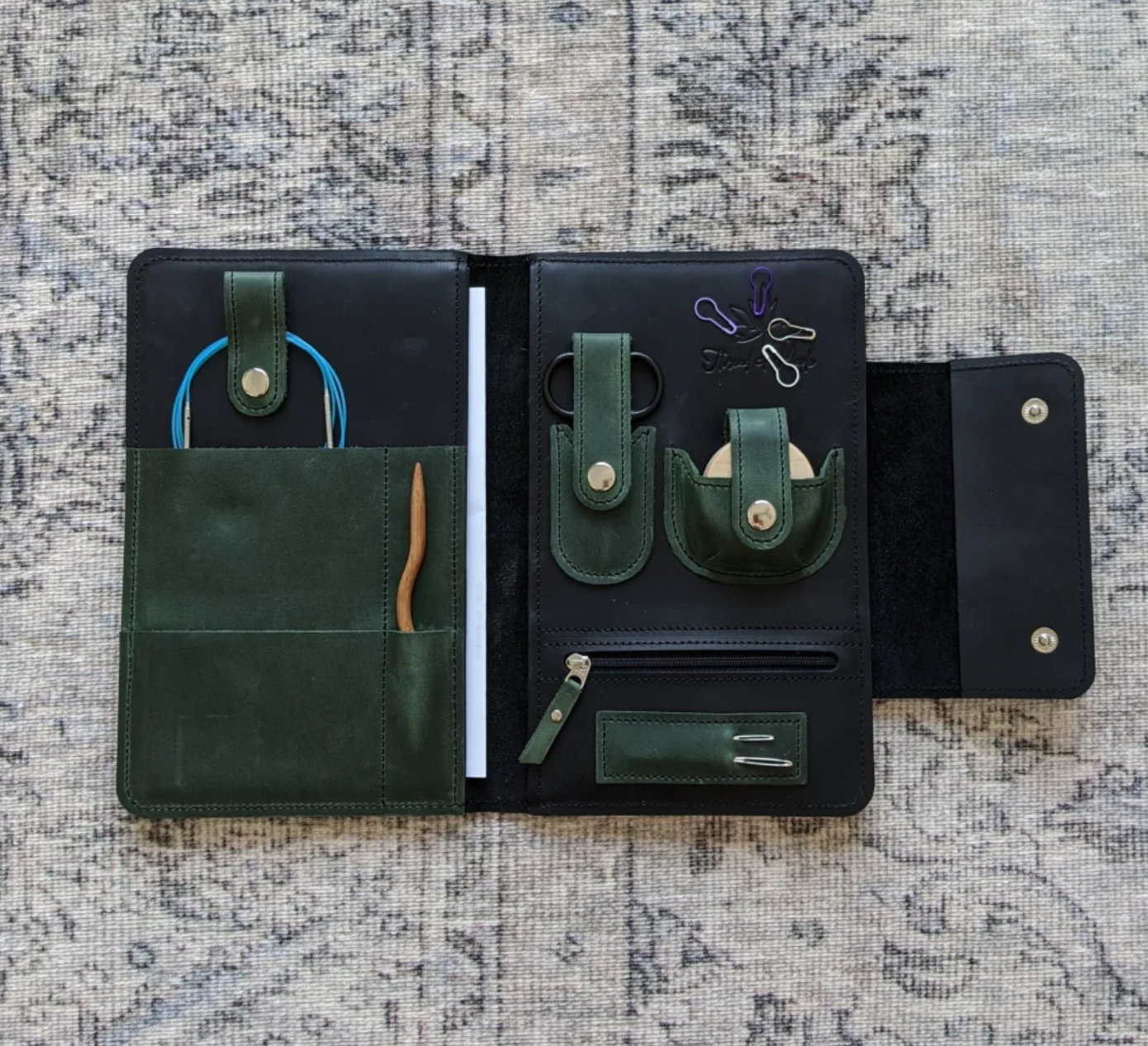 Notions Clutch - Coffret Accessoires Cuir Thread & Maple