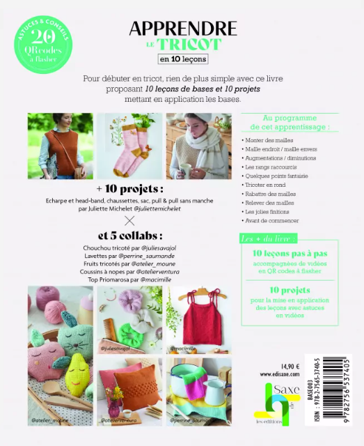 Apprendre le tricot en 10 leçons - Livre tricot