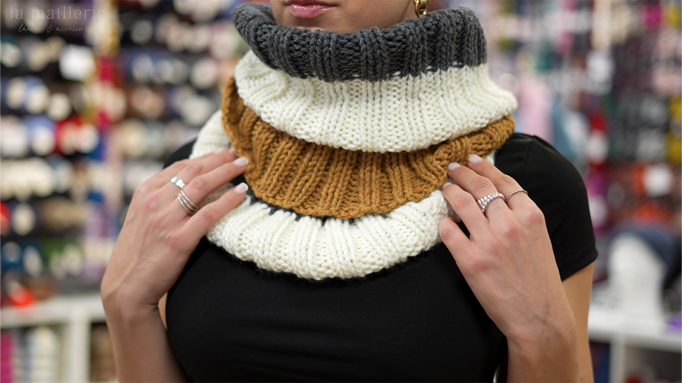 Tricoter votre premier COL | Tuto Tricot pour débutant (avec côtes 2-2)🧶