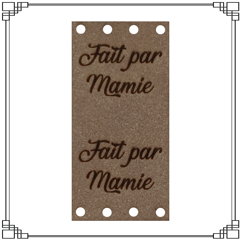 Étiquette pour Tricot “Fait par Mamie”