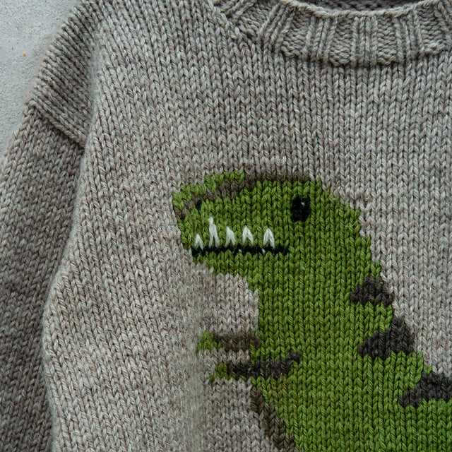 Kit de tricot - Dinosaur Sweater par Knitting For Olive