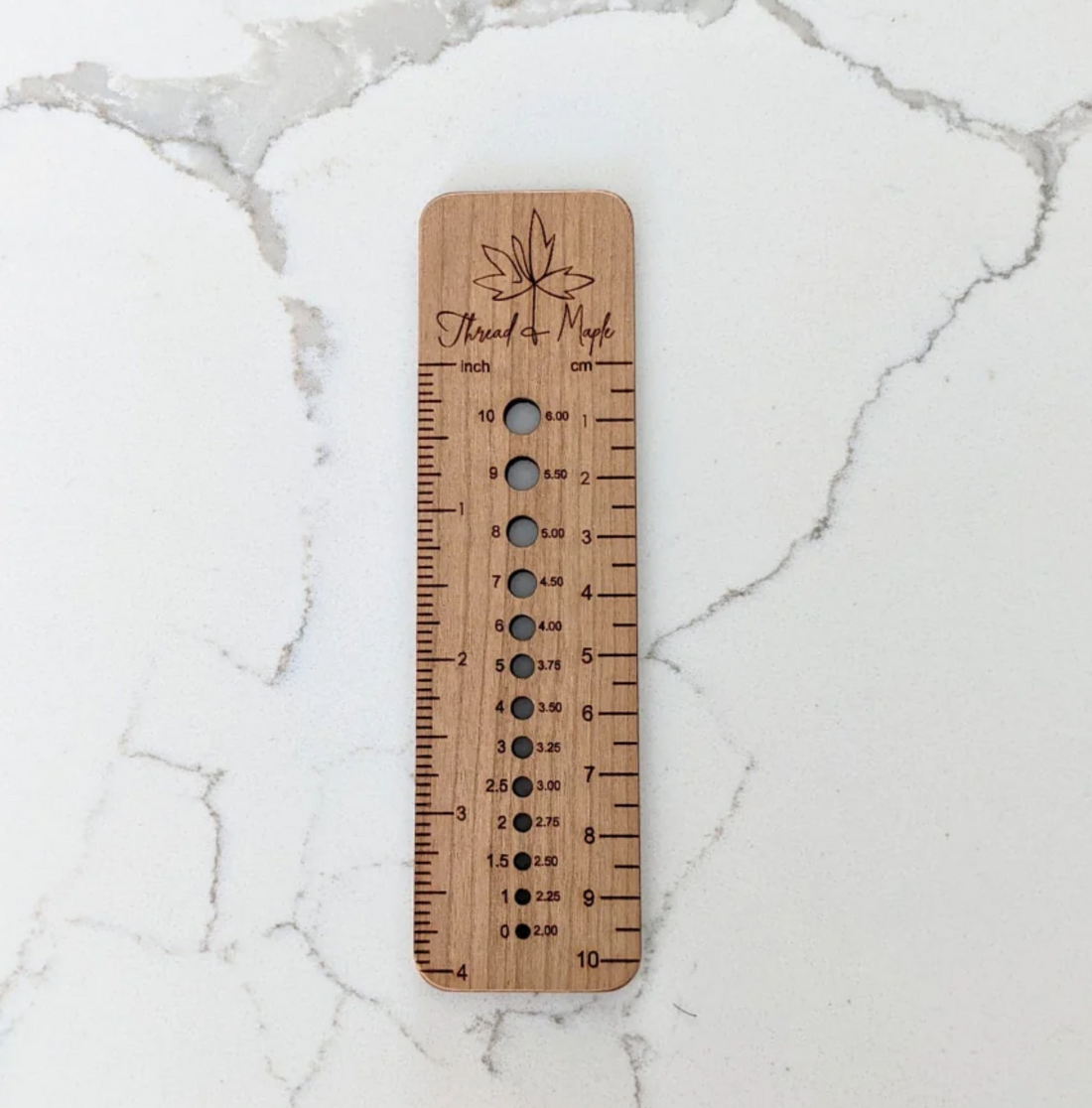 Cherry Wood 4&quot; Ruler - Règle et Jauge d&