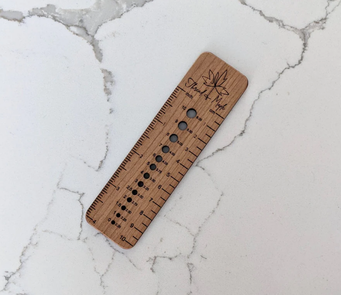 Cherry Wood 4&quot; Ruler - Règle et Jauge d&
