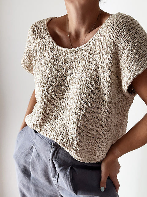 Kit de tricot - Drop Cut Tee par Caidree