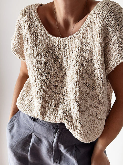 Kit de tricot - Drop Cut Tee par Caidree