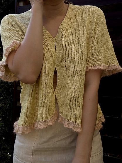 Kit de tricot - RuffleVeil Blouse par Natalja Ledvanova