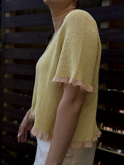 Kit de tricot - RuffleVeil Blouse par Natalja Ledvanova