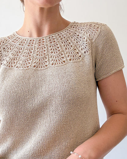 Kit de tricot - Waffle Tee par The Knit Purl Girl