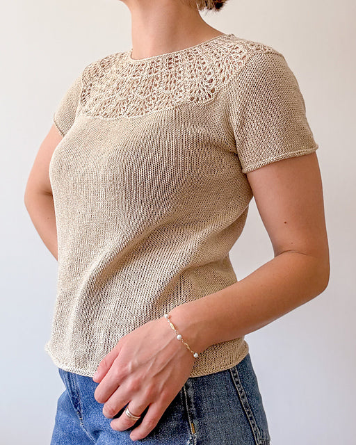 Kit de tricot - Waffle Tee par The Knit Purl Girl