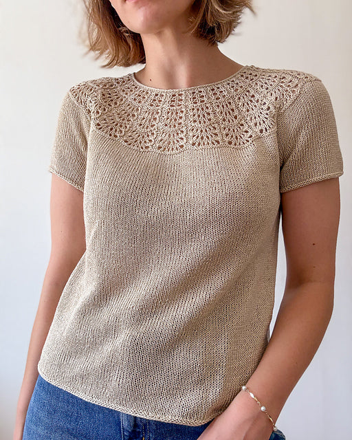 Kit de tricot - Waffle Tee par The Knit Purl Girl