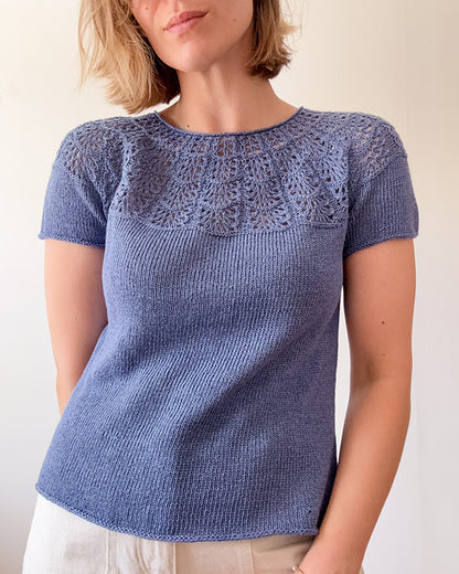 Kit de tricot - Waffle Tee par The Knit Purl Girl
