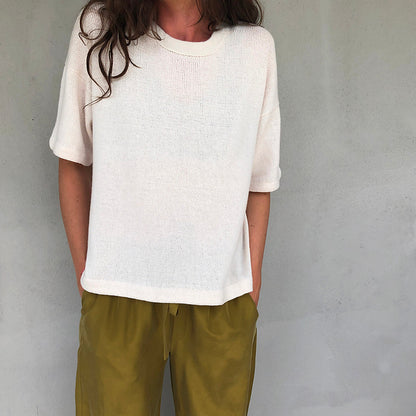 Kit de tricot - Super Basic Tee par ohwhata knit