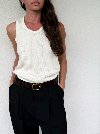Kit de tricot - Pinstripe Tank Top par ohwhata knit