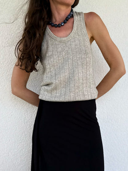 Kit de tricot - Pinstripe Tank Top par ohwhata knit