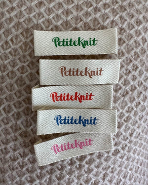 "PETITEKNIT" LABEL 5 étiquettes - COLOR MIX (Couleurs)