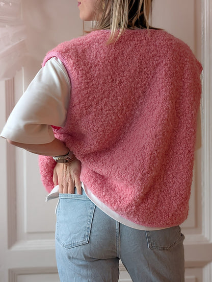 Kit de tricot - Fluffy Fleece Vest par Johanna Reus