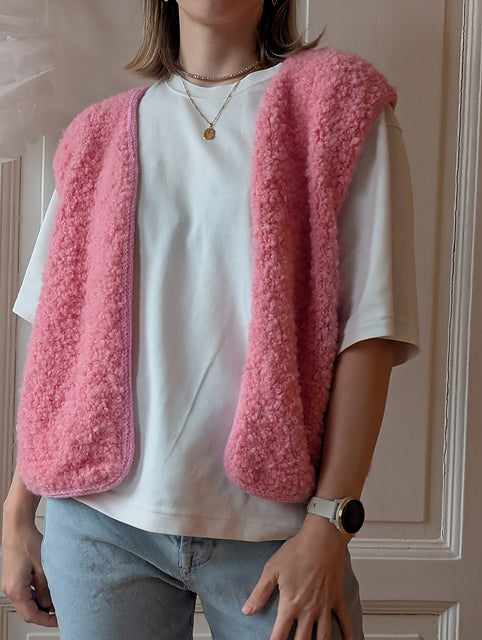 Kit de tricot - Fluffy Fleece Vest par Johanna Reus