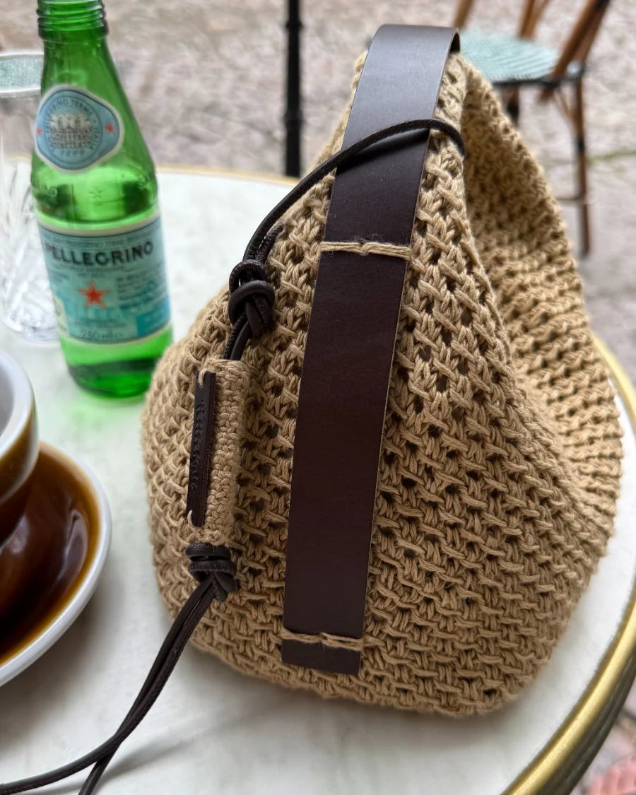 Leather strap for Juno Bag - Dark brown - Lanière en cuir pour le sac Juno Petiteknit