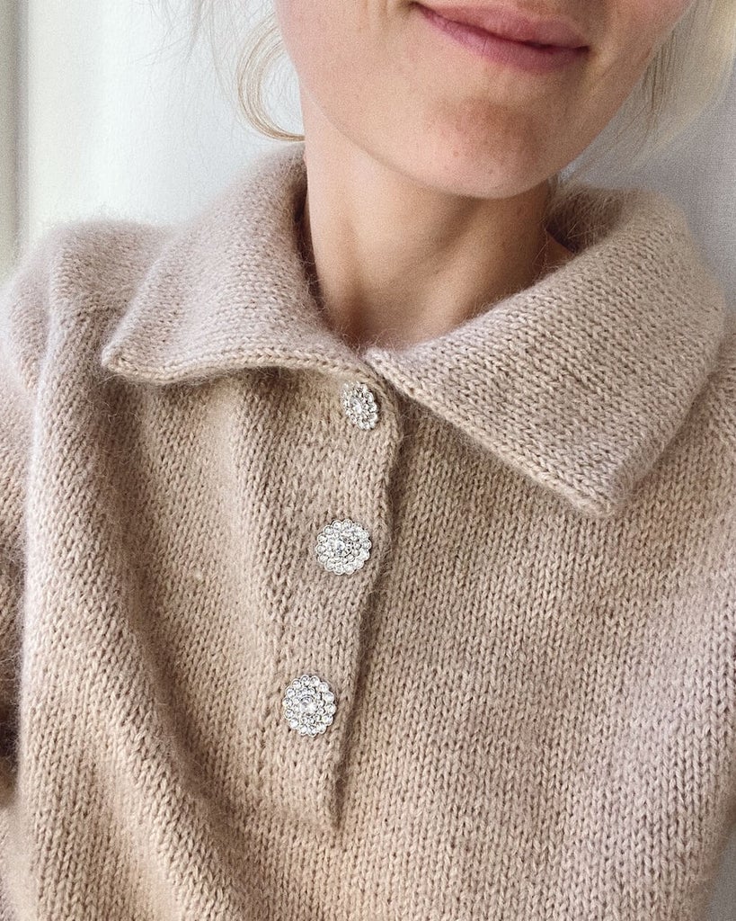&quot;Boutons Bling pour Maude Tee&quot; - PetiteKnit