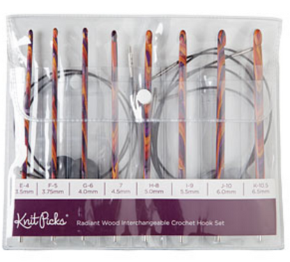 KnitPicks - Ensemble de crochet interchangeable Rainbow  Wood