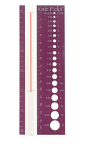 KnitPicks - Jauge pour aiguilles à tricoter / Compte-mailles