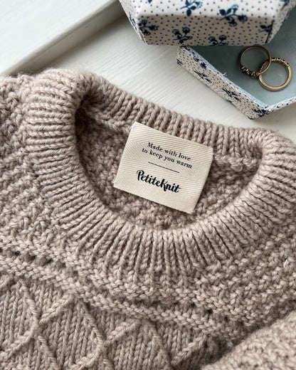 Étiquette &quot;Made with love to keep you warm &quot; - Petiteknit