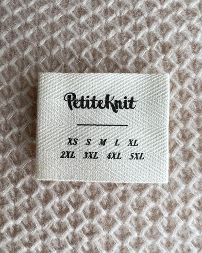 Étiquette  &quot; XS S M L XL 2XL 3XL 4XL 5XL &quot; - PetiteKnit