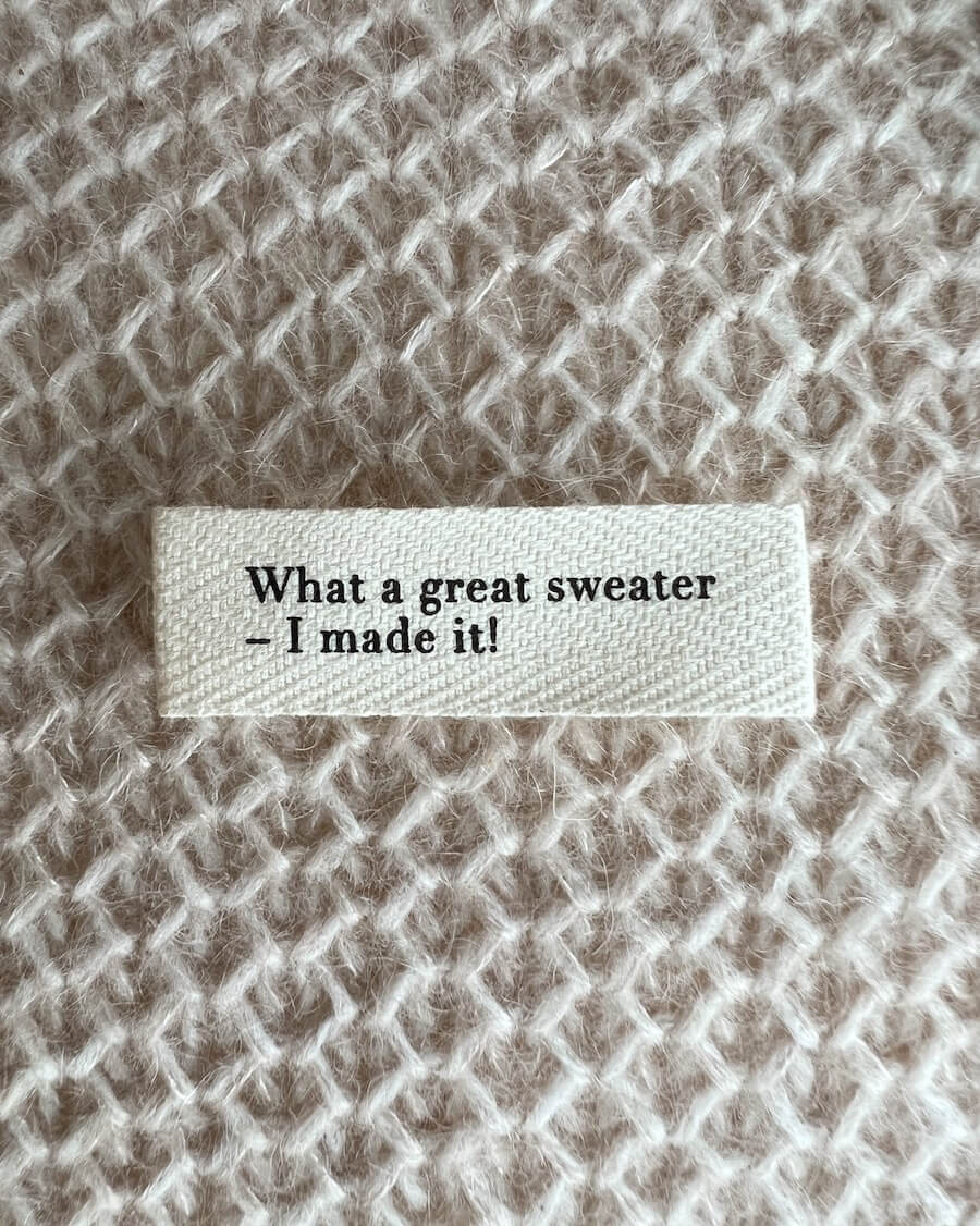 Étiquette &quot;What a great sweater - I made it!&quot; - PetiteKnit