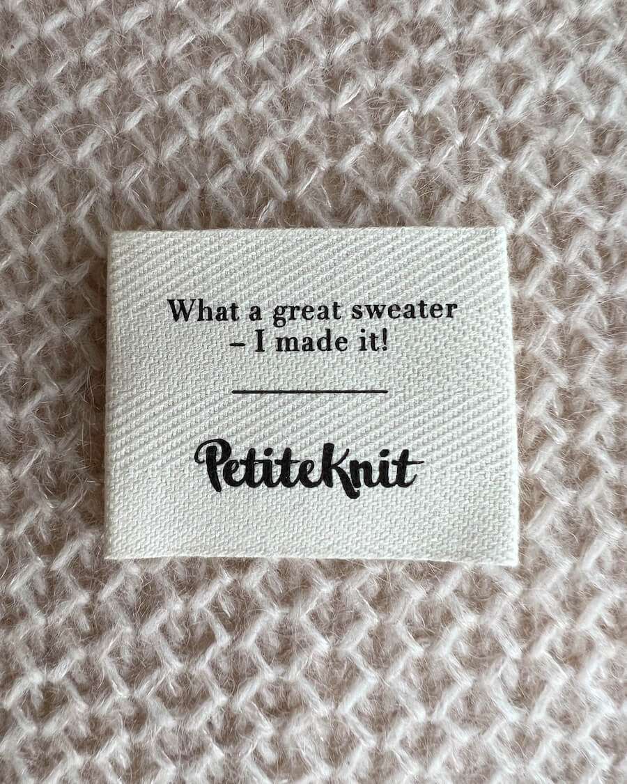 Étiquette &quot;What a great sweater - I made it! &quot; - Petiteknit