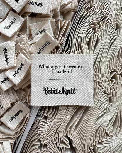 Étiquette &quot;What a great sweater - I made it! &quot; - Petiteknit